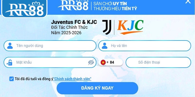 Đăng ký RR88 cực đơn giản, thuận tiện và an toàn